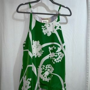 Anthropologie Porridge Swing Tank Sz XL flyaway back lined contrast under layer